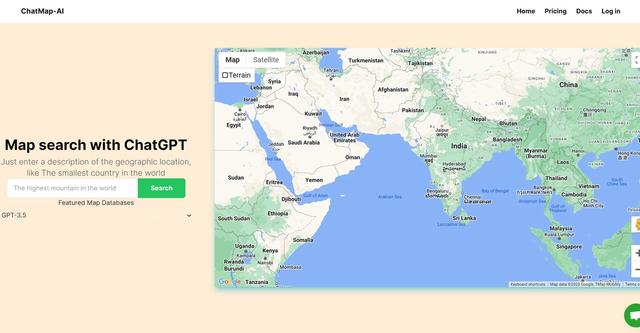 Chatmap AI - AI-powered map search tool that enables users to find locations based on natural language descriptions or location details.