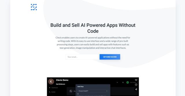 Clevis - User-friendly platform that enables individuals without coding experience to effortlessly create AI-powered applications