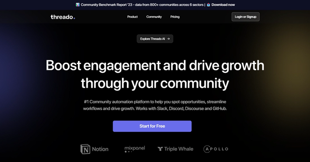 Threado AI - Enables users to create custom trained AI applications for instant support and query answering
