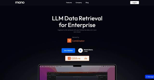 Mano AI - Access secure LLMs tailored for enterprise needs and seamlessly integrate your own cloud data for enhanced data retrieval and analysis.
