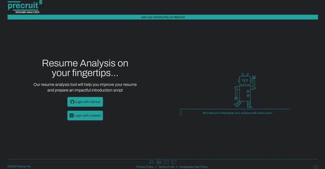 Precruit - Convenient access to resume analysis, helping users stand out in the competitive job market.