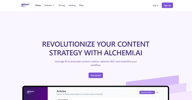 Alchemi - Streamlines content workflows, boosts SEO performance, and maintains a consistent brand voice.
