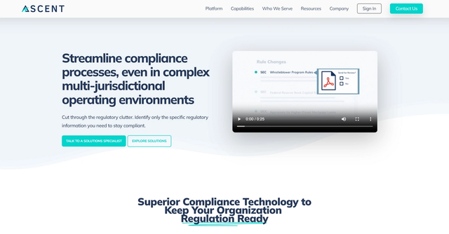 Ascent RegTech - Regulatory Compliance Software.