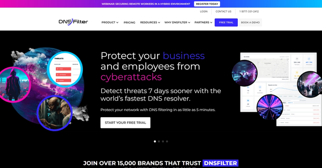 Dnsfilter - Provides industry-leading DNS threat protection and content filtering.