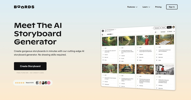 AI Storyboard Generator - Eliminates the need for drawing skills, enabling quick and easy storyboard creation.