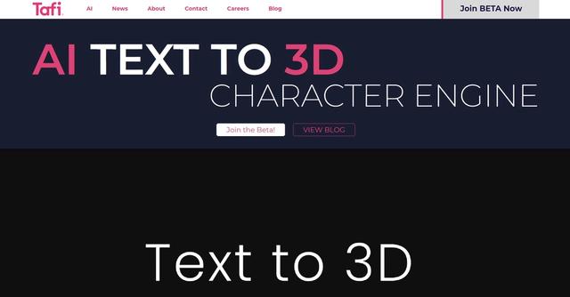 Tafi Avatar - Text-to-3D Character Engine.