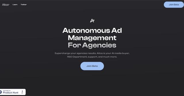 Altos - Empowers advertising agencies to optimize, manage, and split-test ad campaigns in real-time.