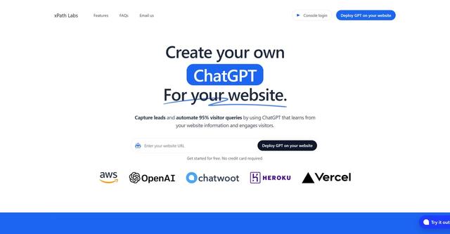xPath Labs - Designed to automate lead capture and handle visitor queries on your website.