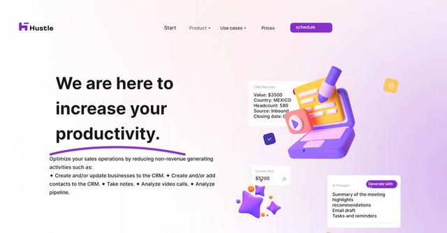 Hustle - Your Sales Productivity Partner.