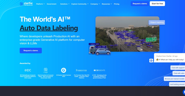 Clarifai - Clarifai is the leading Generative AI, NLP, and computer vision production platform for modeling unstructured image, video, text, and audio data.