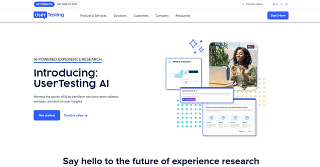 UserTesting AI - UserTesting AI processes multiple data streams—video, audio, text, and behavioral data—to uncover contextual insights you would have missed otherwise.