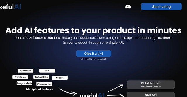 UsefulAI - Simplifies the process of adding AI features to products.