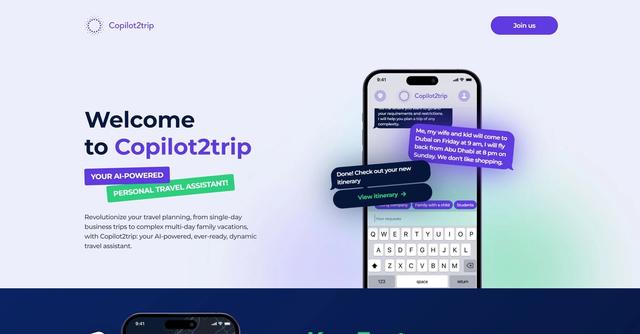 Copilot2trip - Craft perfect itineraries with interactive maps, get real-time recommendations, and enjoy adaptive travel experiences.