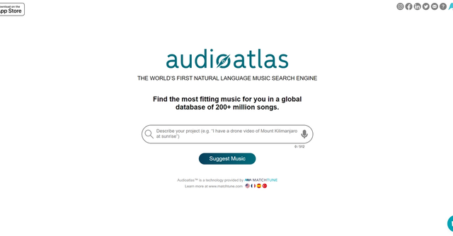 Audioatlas - AI-powered music search engine with a global database of over 200 million songs.
