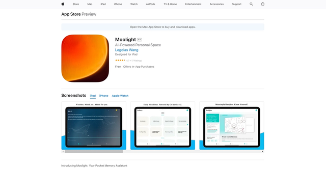Moolight - Designed to help users cherish every moment by simplifying journaling.