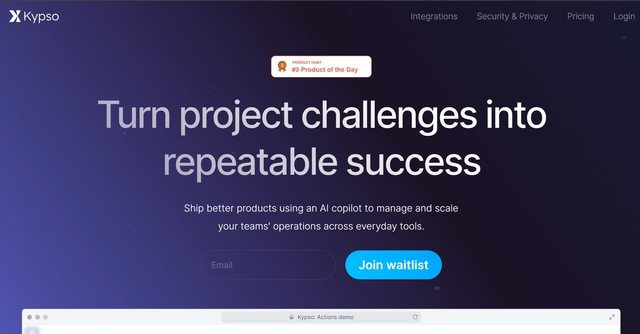 Kypso - Project intelligence platform that empowers teams to manage and scale their operations effectively.