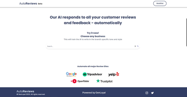 AutoReviews - Revolutionize the way businesses handle customer reviews and feedback.