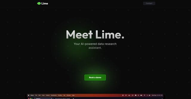 Lime AI - AI-powered research assistant for data-related tasks, designed to streamline and simplify data research and analysis processes.