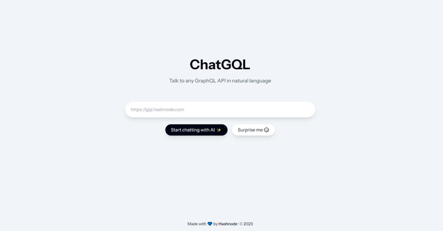 ChatGQL - Talk to any GraphQL API in natural language
