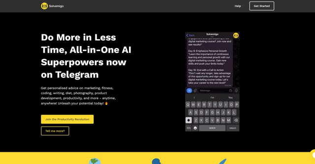 Solvemigo - AI-Powered Chat Assistance on Telegram