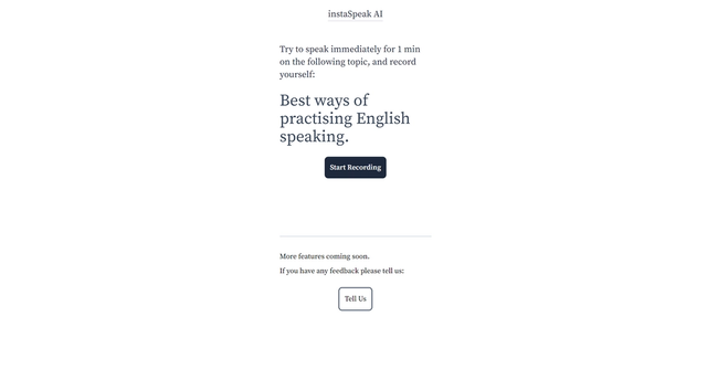 InstaSpeak AI - Immediate Topic Speaking Tool