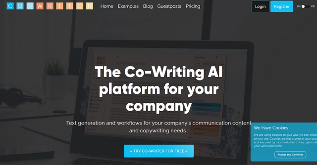 Co-Writer AI - The AI-driven content creation platform tailored for marketing, SEO, and corporate communication