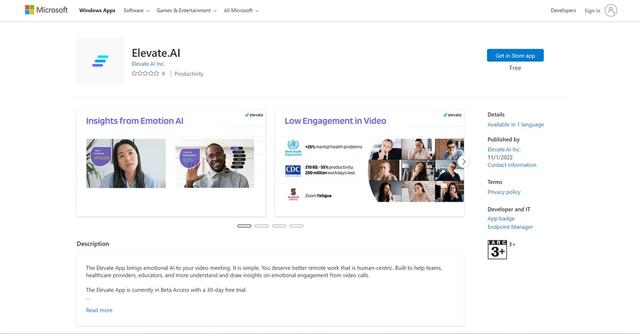 Elevate.AI - Read emotions in your video call and get valuable insights