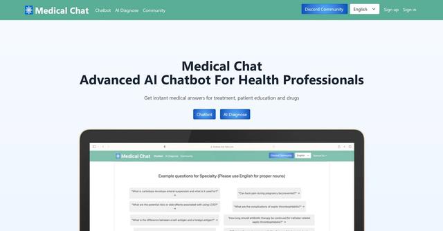 Medical Chat - Medical chatbot for professionals and patients.