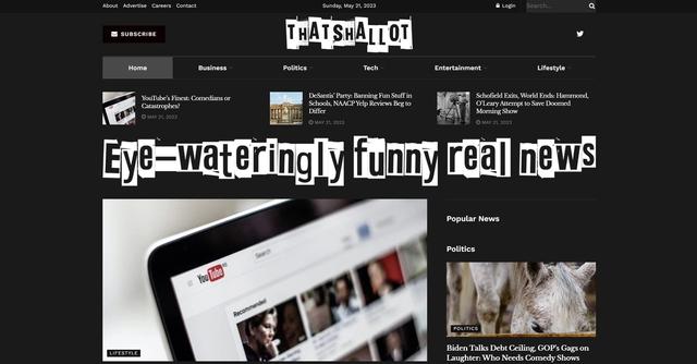 THATSHALLOT - Generated funny news articles.