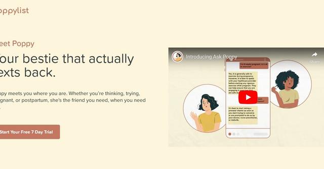 Ask Poppy - Your AI bestie that actually texts back.