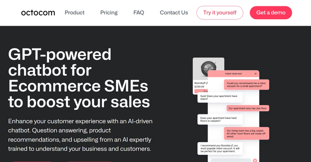 Octocom - Personalized eCommerce recommendations chatbot.