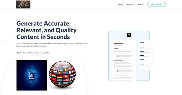Rytar - Generated SEO content for cost reduction.