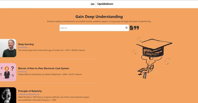 Upsidedown - Enhance reading comprehension of scientific articles.