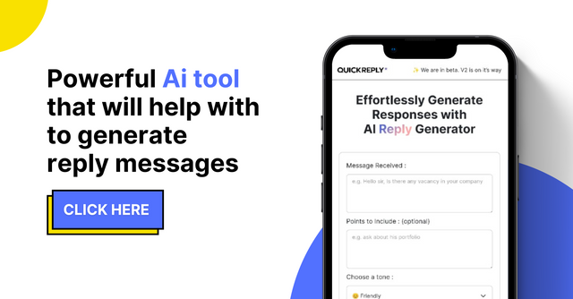 Quick Reply - AI-powered replies to your messages with just a few clicks