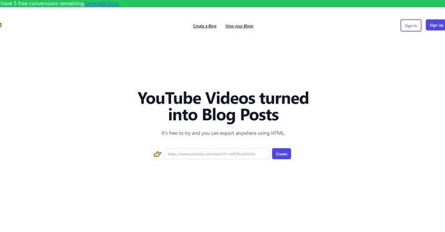 Digital Surface - YouTube Videos turned into Blog Posts