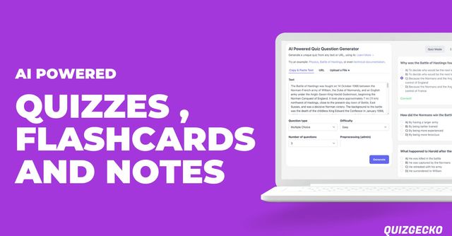 Quizgecko - AI-powered quiz generator to make unique trivia questions & answers.