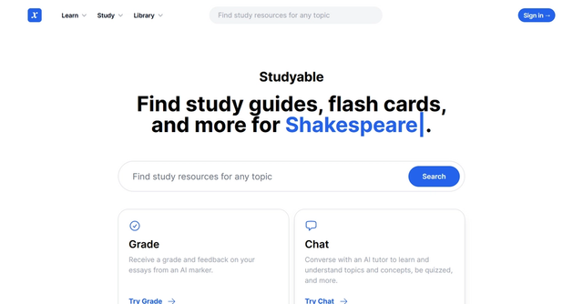 Studyable - Study with an AI tutor