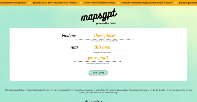 Maps GPT - Quickly find and explore interesting places near them