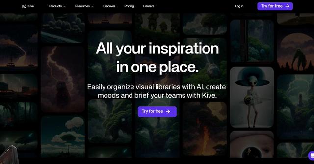 Kive.ai - Kive is an AI-powered tool that simplifies the organization of visual libraries and the creation of mood boards for creative professionals.