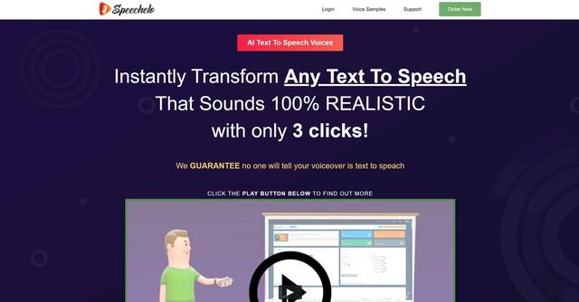 Speechelo - Speechelo is a text-to-speech converter that enables users to create realistic and natural-sounding voices from text with just a few clicks.
