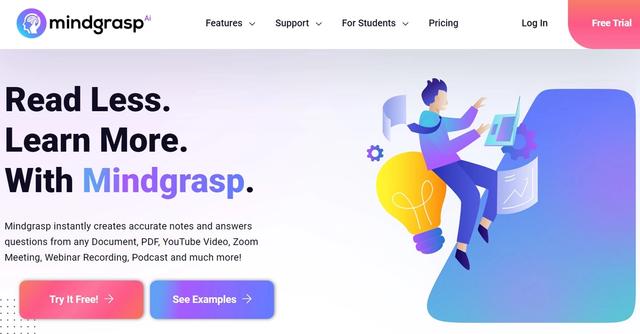 Mindgrasp - Instantly create accurate notes and answers questions from any document