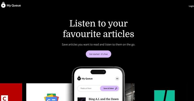 Myqueue - Enjoy your favorite articles in audio format for convenient on-the-go listening