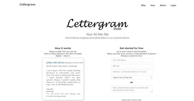 Lettergram - Tailored pen pal communication offline.