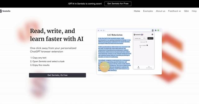 Sentelo - Improved search engine for better reading and writing.