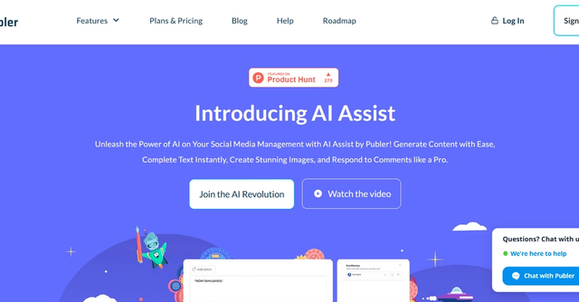 Publer AI Assist - Unleash the Power of AI on Your Social Media Management with AI Assist by Publer
