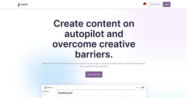 Blog Smith - Cloud-based CMS for content creation and optimization.