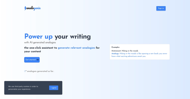 Analogenie - Generate analogies, explain concepts, improve arguments, help readers understand.