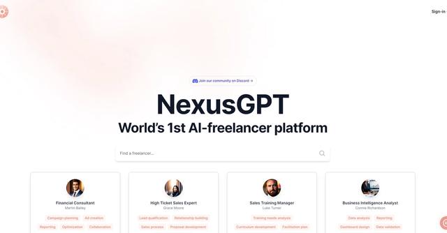 NexusGPT - Facilitates biz-freelancer collaboration.