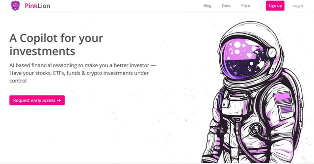 PinkLion - A Copilot for your investments - AI based financial reasoning to make you a better investor