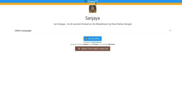 Sanjaya chatbot - Multi-lingual assistant for Indian epics.